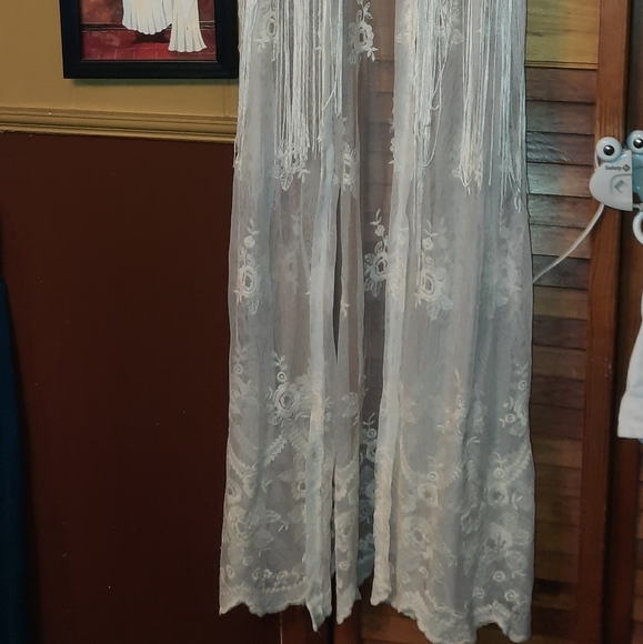 You are not alone fringe sheer robe sz M - Picture 2 of 2